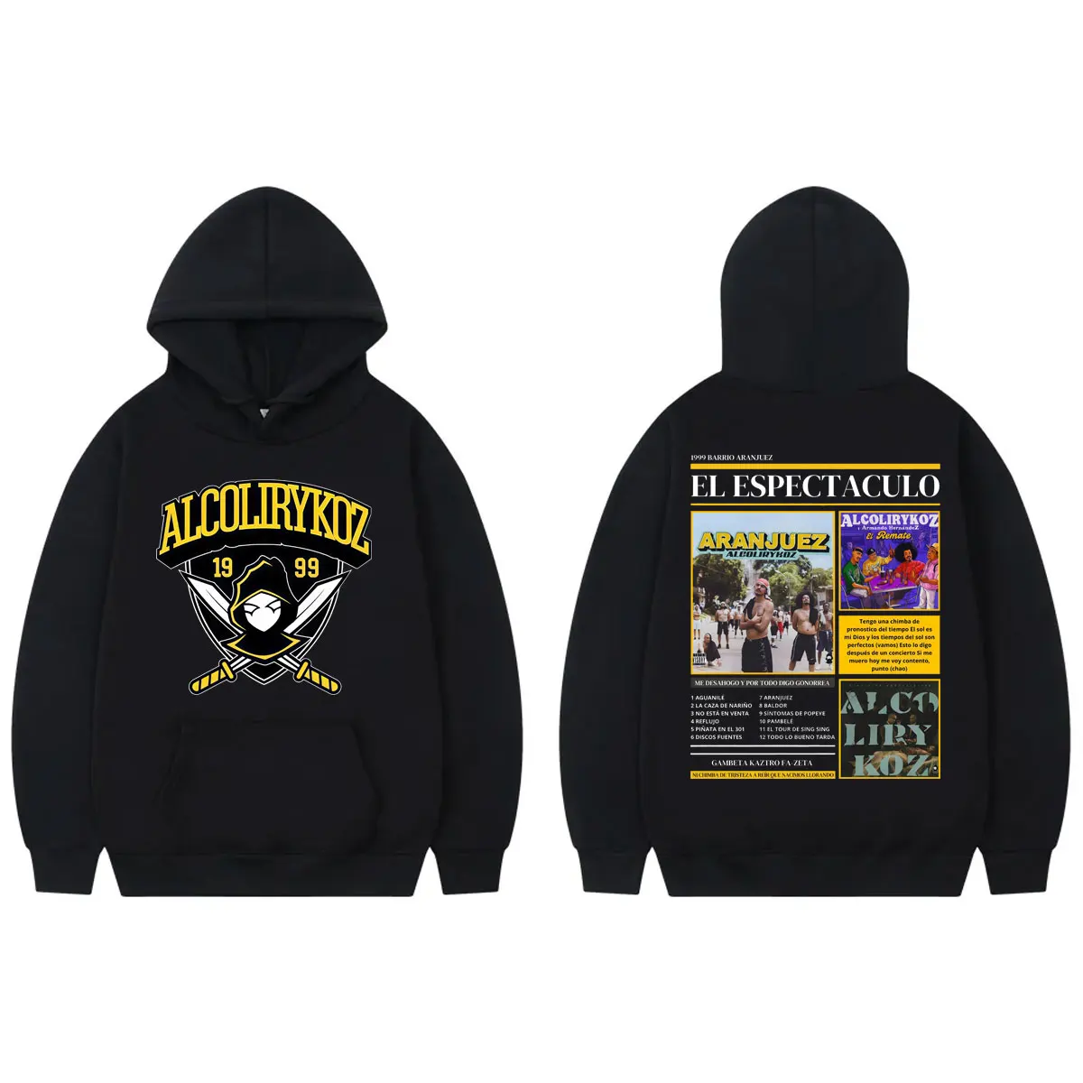 

Rapper Alcolirykoz Album Graphic Hoodie Men Women Clothing Harajuku Y2k Oversized Pullovers Fashion Hip Hop Hooded Sweatshirts