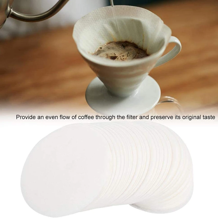 350PCS Round Disposable Drip Coffee Filter Paper Strainers for Aeropress Coffee Maker and Espresso Maker