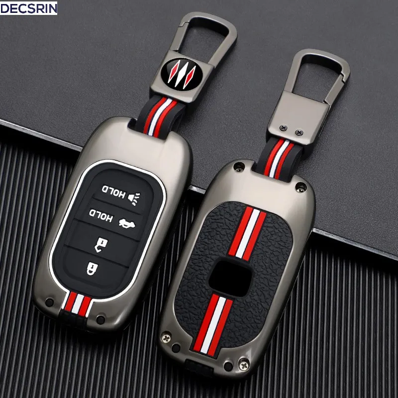 Zink-legierung Auto Schlüssel Fall Abdeckung Shell Fob Für Honda CRV CR-V Fit Civic Accord HR-V HRV Stadt Odyssey XR-V Zubehör 2023 2024 2025