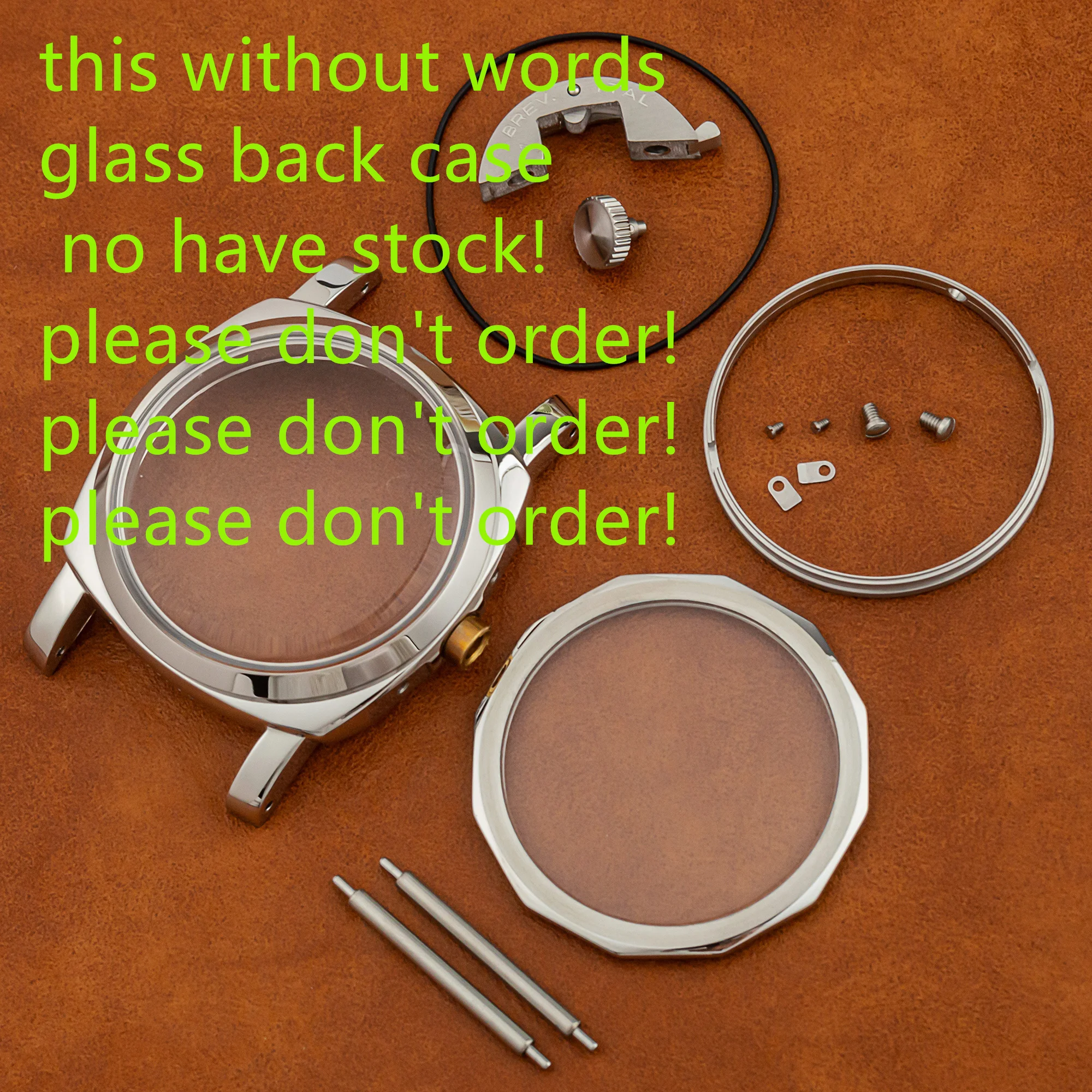 하이 퀄리티 빈티지 시계 케이스, 레트로 100M 방수, PAM 6152 ETA6497/6498/ST3600 무브먼트 스테인레스 스틸 케이스, 47mm