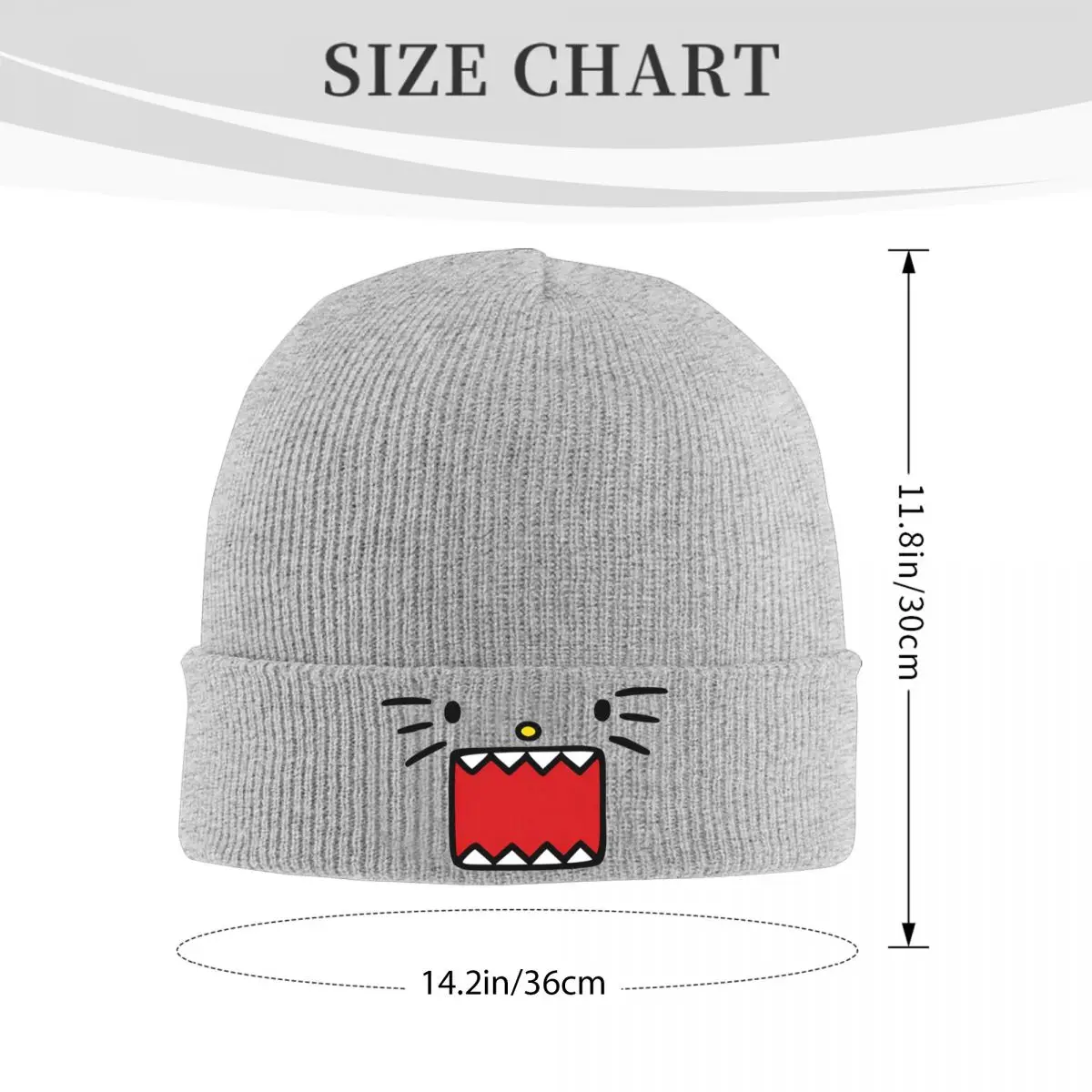 Hello Domo Doll Face Bonnet Hats Knitted Hat Men Women Fashion Warm Beanie Hats Autumn Kpop Design Cap