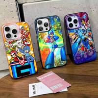 R-Rockman Mega Man Anime Game Phone Case Color Silver Shell For iPhone 17 16 15 14 13 12 11 Pro Max Plus