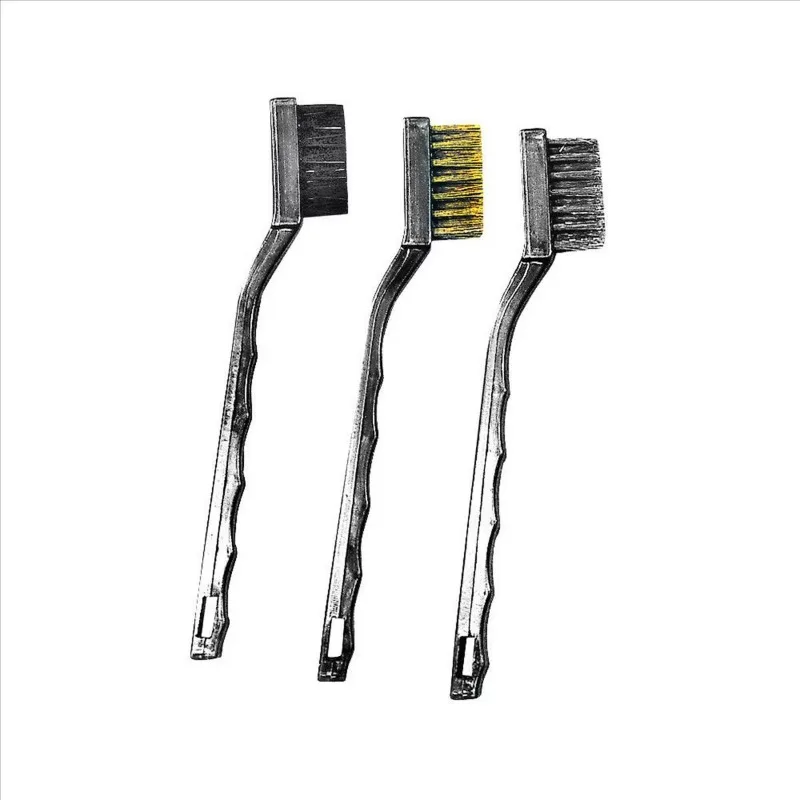 Mini Brush Set 3 Piece (Brass/Nylon/Steel Brushes) view 2