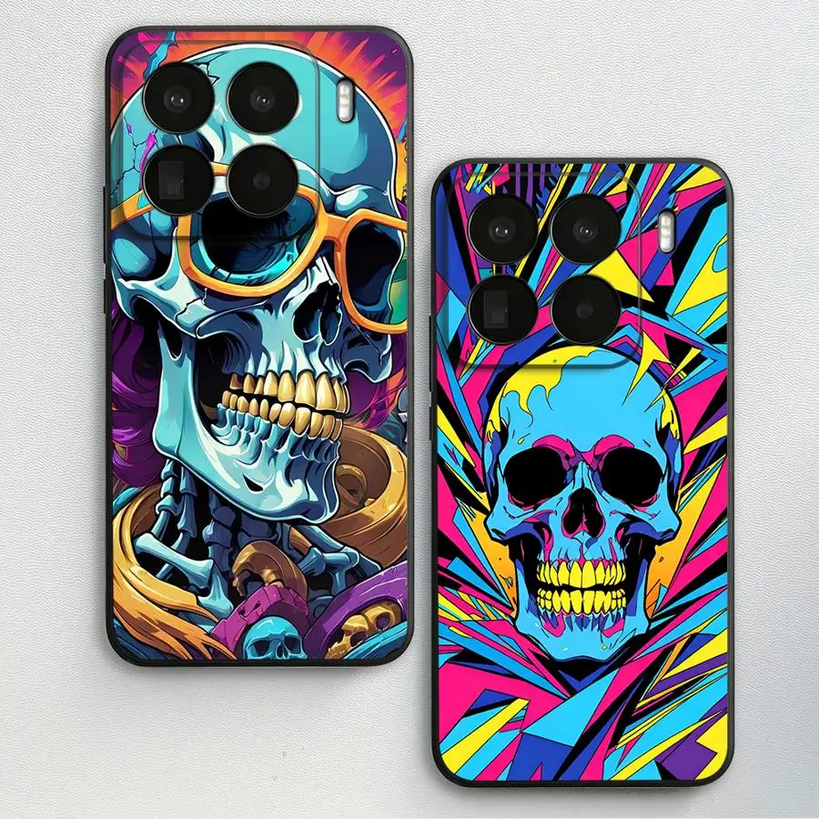 

Funda Phone Cover Case for Xiaomi Mi 12X 10T 12 14 12T Pro 13 Lite 11 11T Neon Pop Art Skull