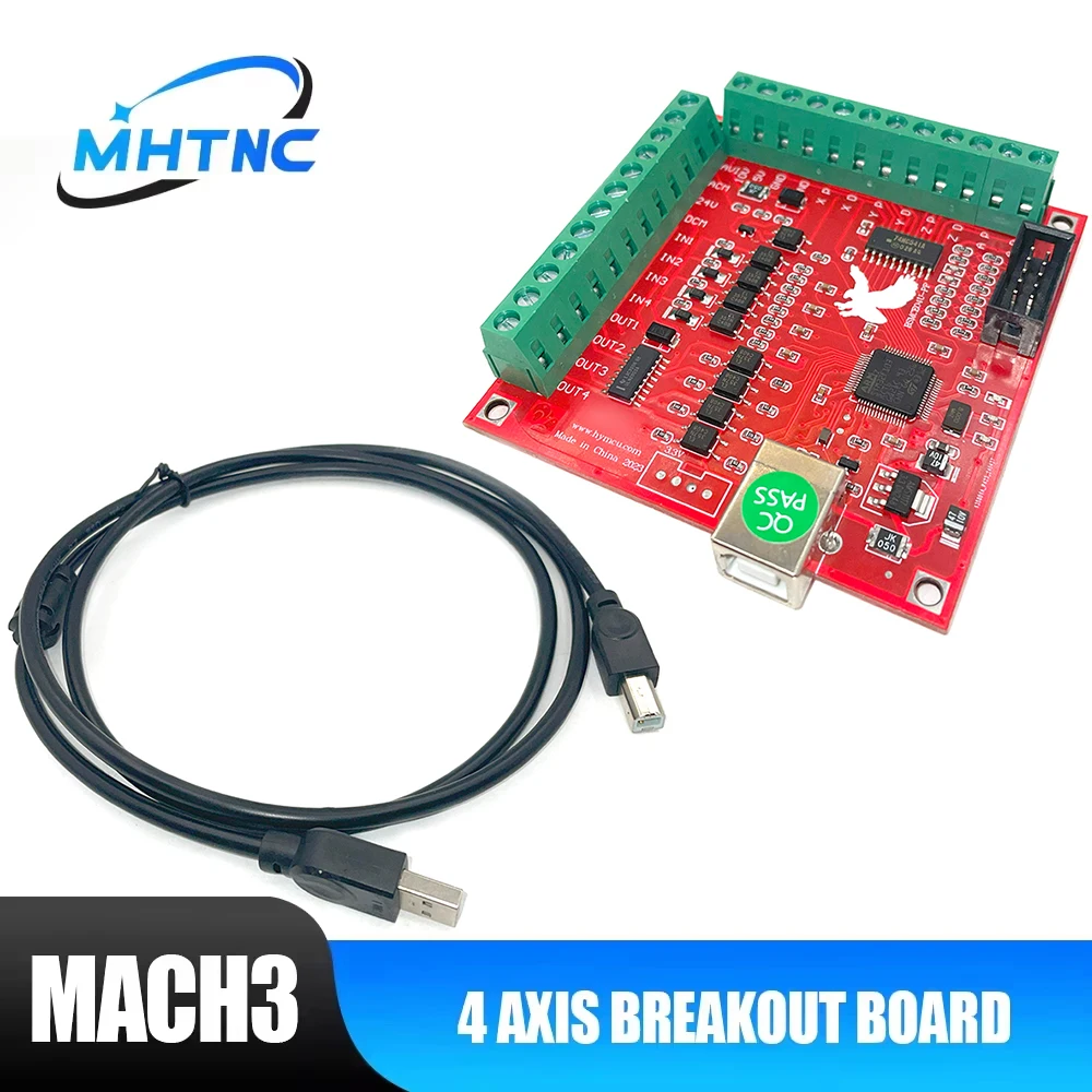 Breakout Board CNC USB MACH3 100Khz 4 Axis Interface Drive Motion Controller Flying Carving Card Engraving Machine Motherboard