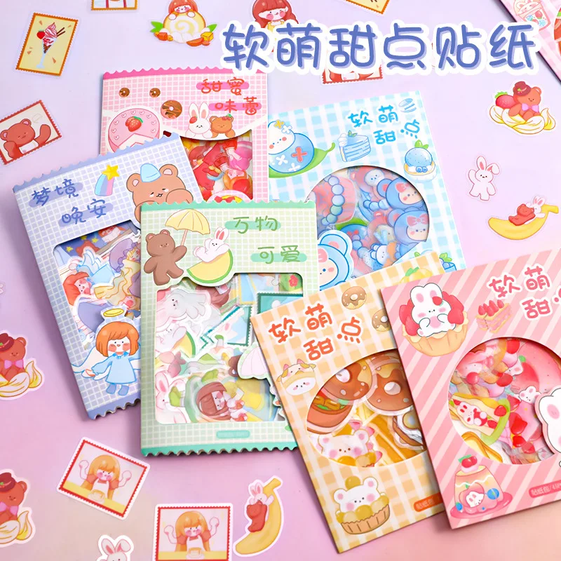 PVC Kawaii Animal Stickers Cute Japanese Travel Adhesive Decorative Album Stickers Scrapbooking Stationery Gift