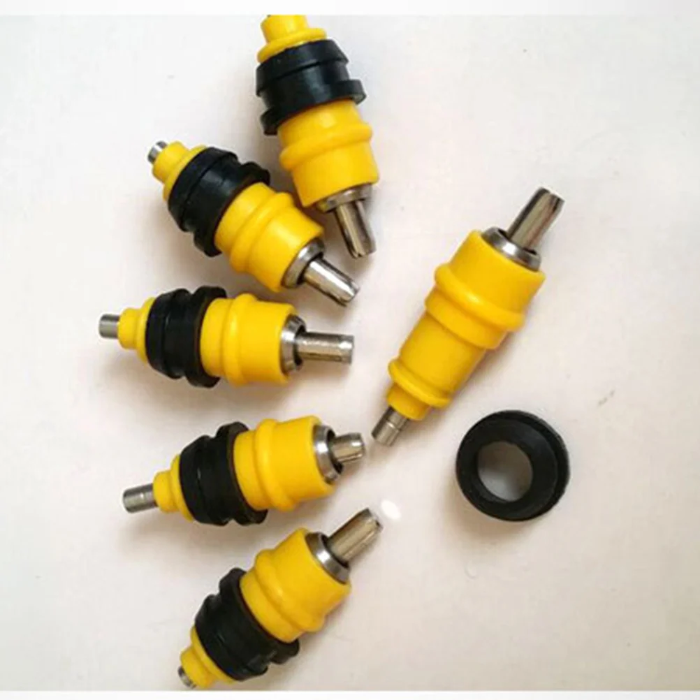 

10pcs Chicken Drinker Degree Design Leak Proof Rubber Ring Wear Resistant Abs Plastic Auto Drinking