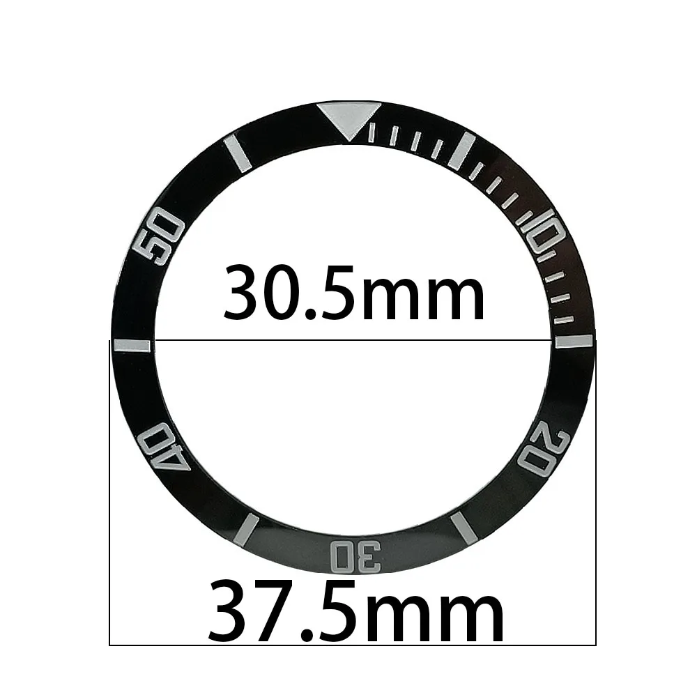 37.5mm Bezel Tilt Bezel Insert Ceramic/Aluminum 37.5 * 30.5mm Watch Accessories Replacement Parts Case  Watch Bezel image 5