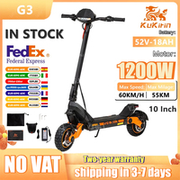 KUKIRIN G3 Electric Scooter 1200W Powerful Motor 52V 18Ah 52km/h 63km Long Range Off-Road 10Inch Tyres Foldable Escooter