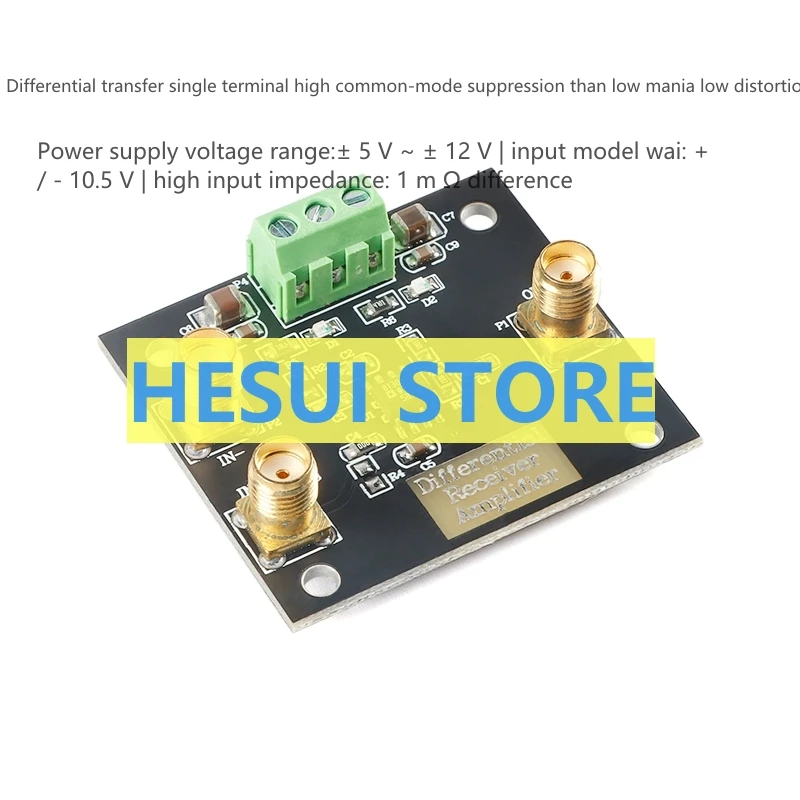 AD8130 differential receiving amplifier module differential to single terminal high common-mode rejection ratio low noise and lo