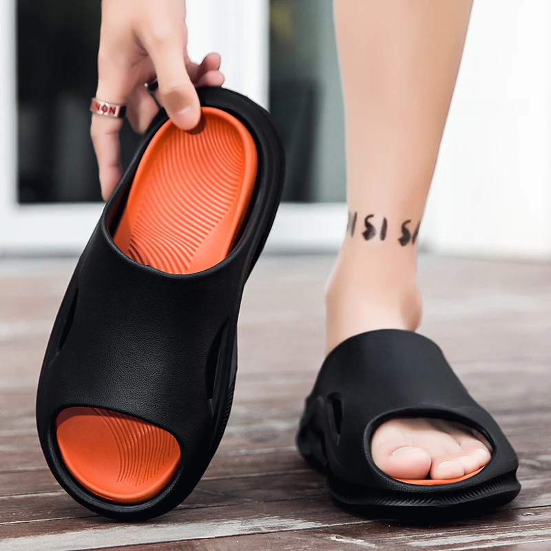 Men's Summer Non-Slip Anti-Odor Toe-Toe Slippers Men's Outdoor Beach Sandals