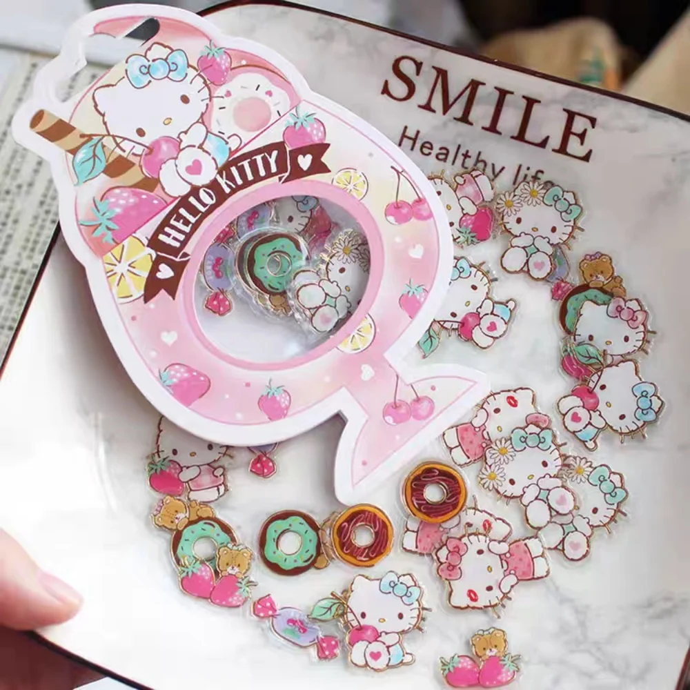Genuino giocattoli Sanrio adesivi Hello Kitty Melody Cinnamoroll Little Twin Stars Scrapbook Casco Skateboard Decor Decalcomanie Ragazza regalo