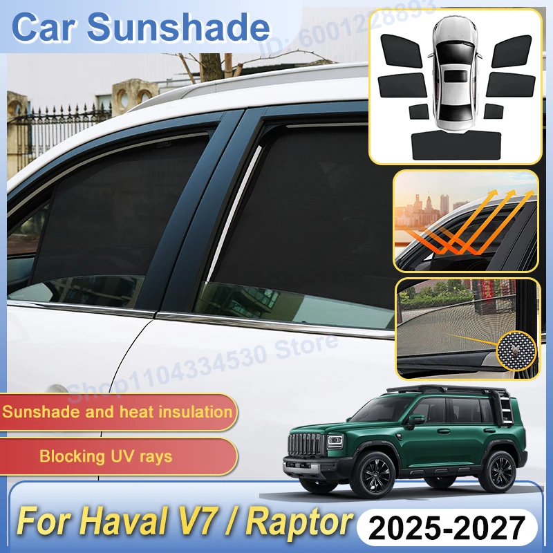 

Magnetic Mesh Sunshade For Haval V7 2026 Accessories B26 2025 2027 Sunscreen Car Window Windshield UV Sun Shade Visor Auto Parts