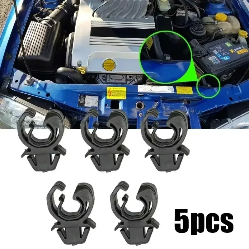 

Poer 5PCS Car Hood Bonnet Rod Clips Plastic Clamp Holder Black For Opel Tigra A B Corsa B C OE 1180216