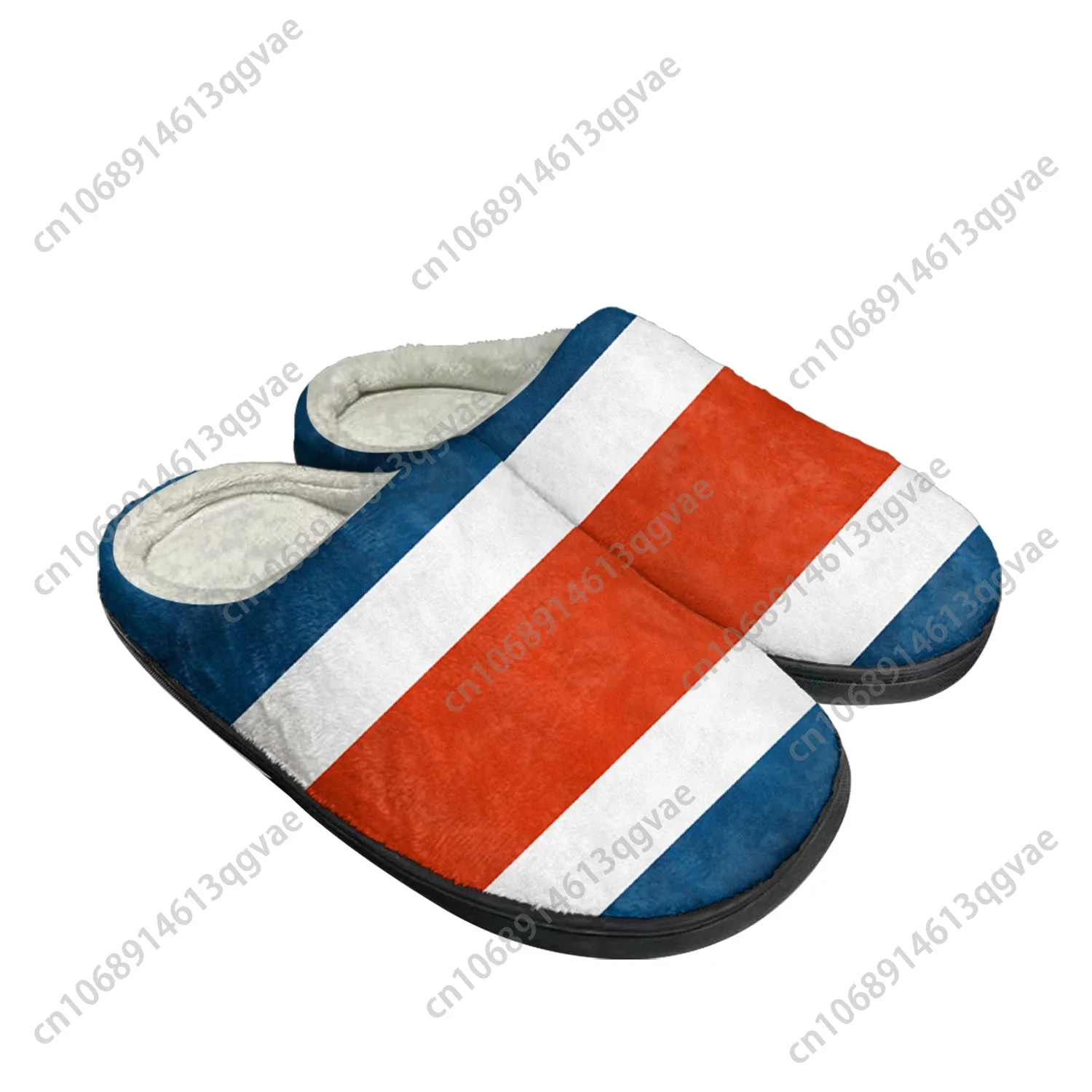 Costa Rican Flag Home Cotton Custom Slippers Mens Womens Sandals Costa Rica Plush Bedroom Casual Keep Warm Shoes Thermal Slipper