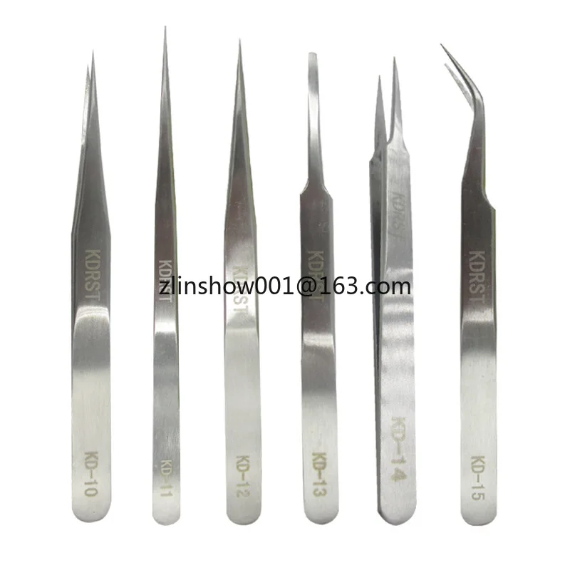 Esd Anti-Static Stainless Steel Tweezers Straight Tip/Straight Bend