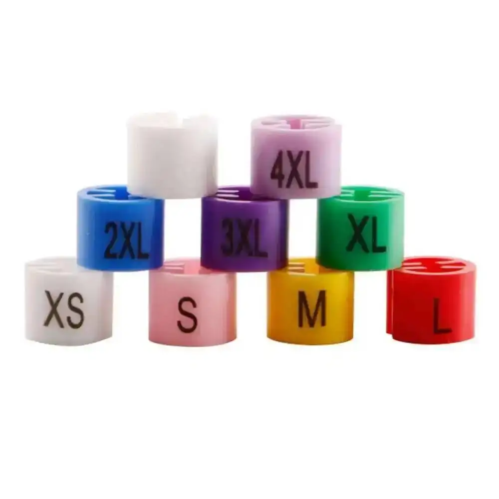 Plastic Size Circle For Coat Hanger Sizer Marker Ring Garment Pants Size Number Beads Clip Buckle Size Snap Number Cube