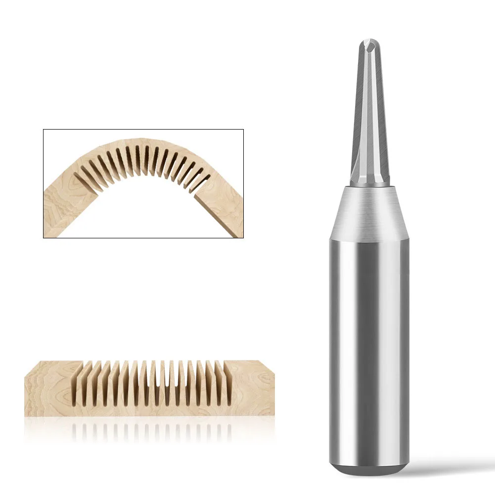 Precision 12 TCT Round Bottom V Groove Router Bit for Woodworking with Stable 12 Inch Shank for Smooth Grooves and Carvings