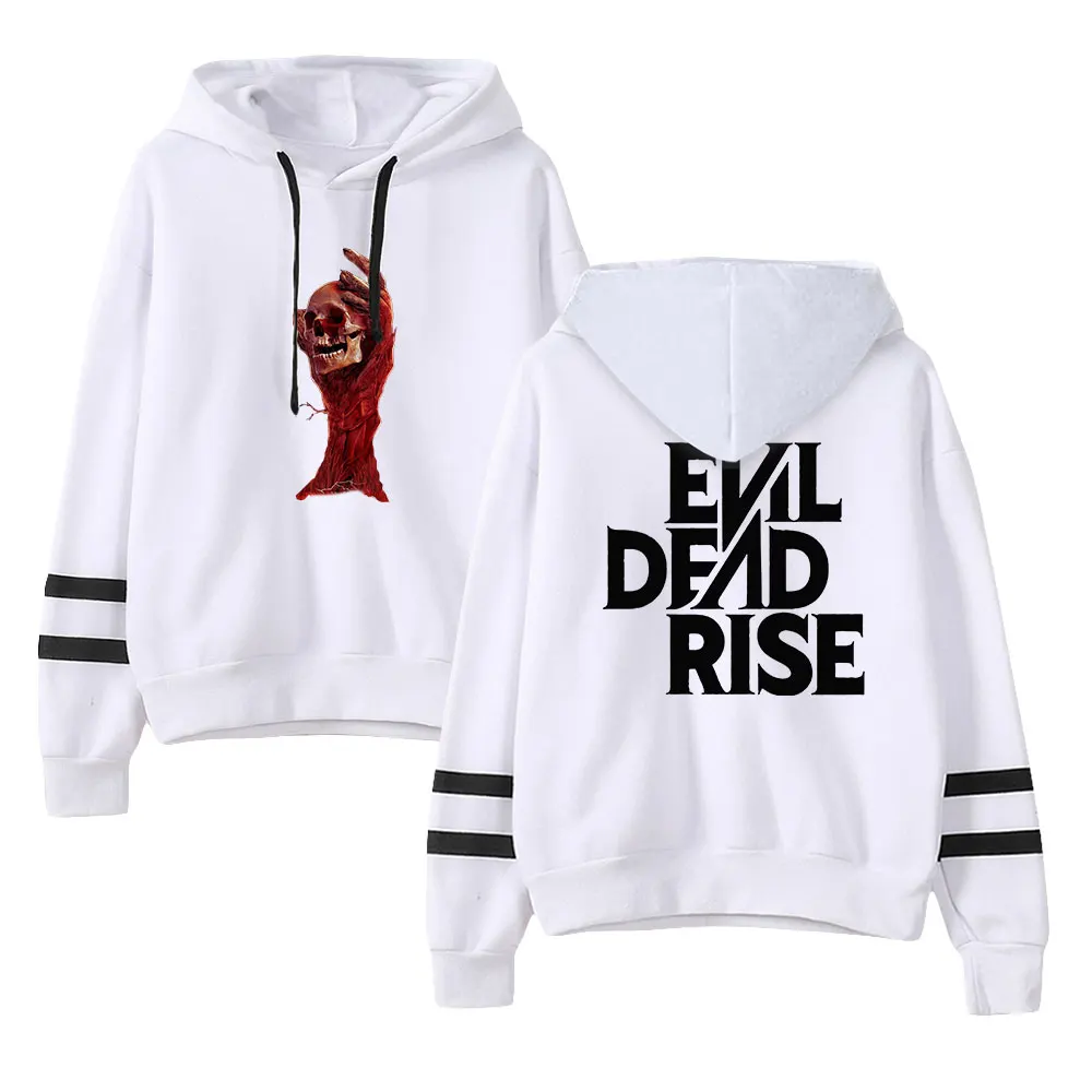 Sudadera con capucha de The Evil Dead para hombre y mujer, ropa Unisex con manga de barras paralelas, sin bolsillo, nueva película de terror