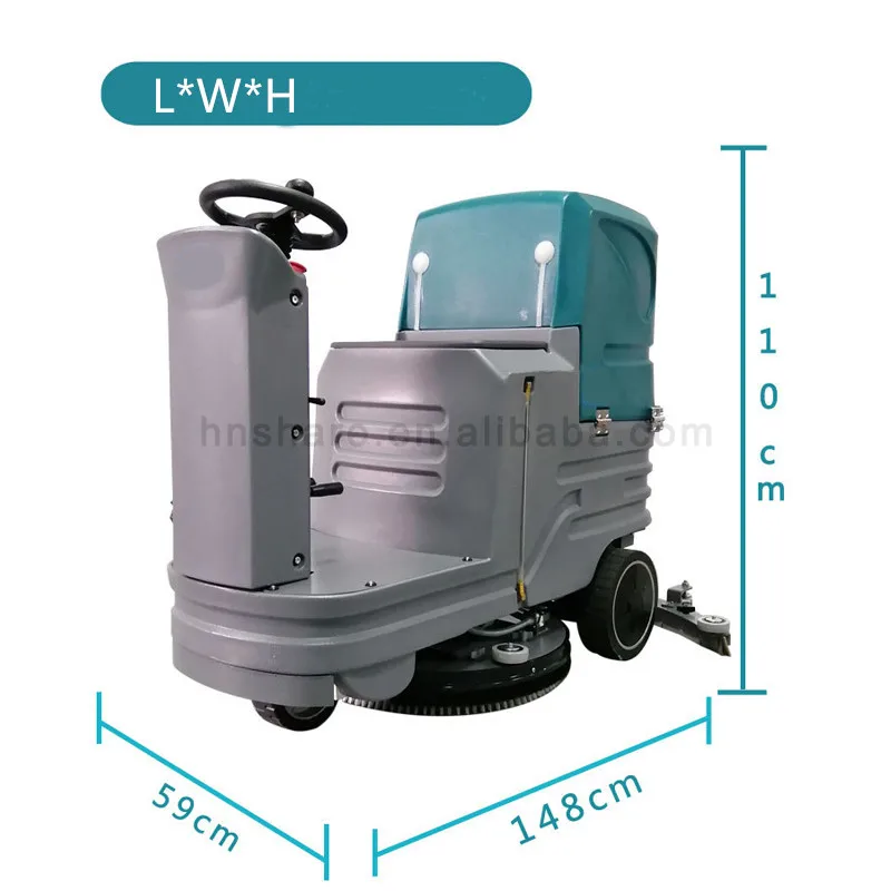 Tipo di auto a batteria Ride on Floor Scrubber Commercial Tennis Court Floor Road Sweeper Machine