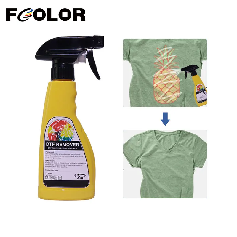 

Fcolor Top DTF Remover 300ml DTF Printer Adhesive Powder Cleaner Remover Direct to Transfer Film Pattern DTF Remover Liquid