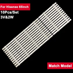 10Pcs 610mm 3V2W Square Lens TV LED Backlight For Hisense 65inch LB6507M H65b7100 65H6570F 65H6510G  H65B7100 H65B7300 HE659XH