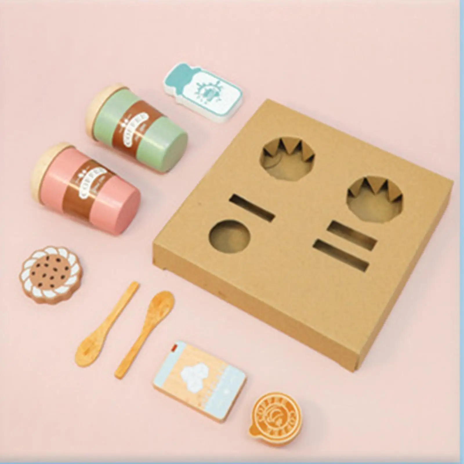 Ensemble de jeu de simulation de jeu de thé en bois pour enfants, Montessori, garçons, filles, tout-petits, enfants de 3 ans, 4 ans, 5 ans, 6 ans