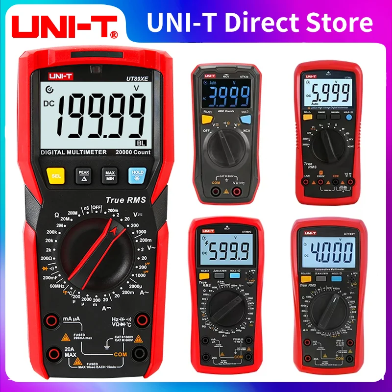 UNI-T متعدد رقمي UT89XD UT89X UT890C UT890D + UT123 UT123D UT105 + المهنية المتعدد الكهربائية تستر متعدد متر