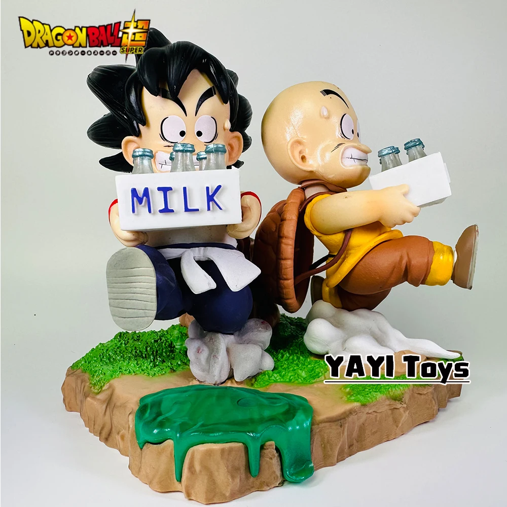 حار لعبة دراغون بول أنيمي الشكل سون جوكو وكريلين الحليب تسليم نموذج عمل أرقام محيط دمية بولي كلوريد الفينيل نموذج الهدايا اللعب