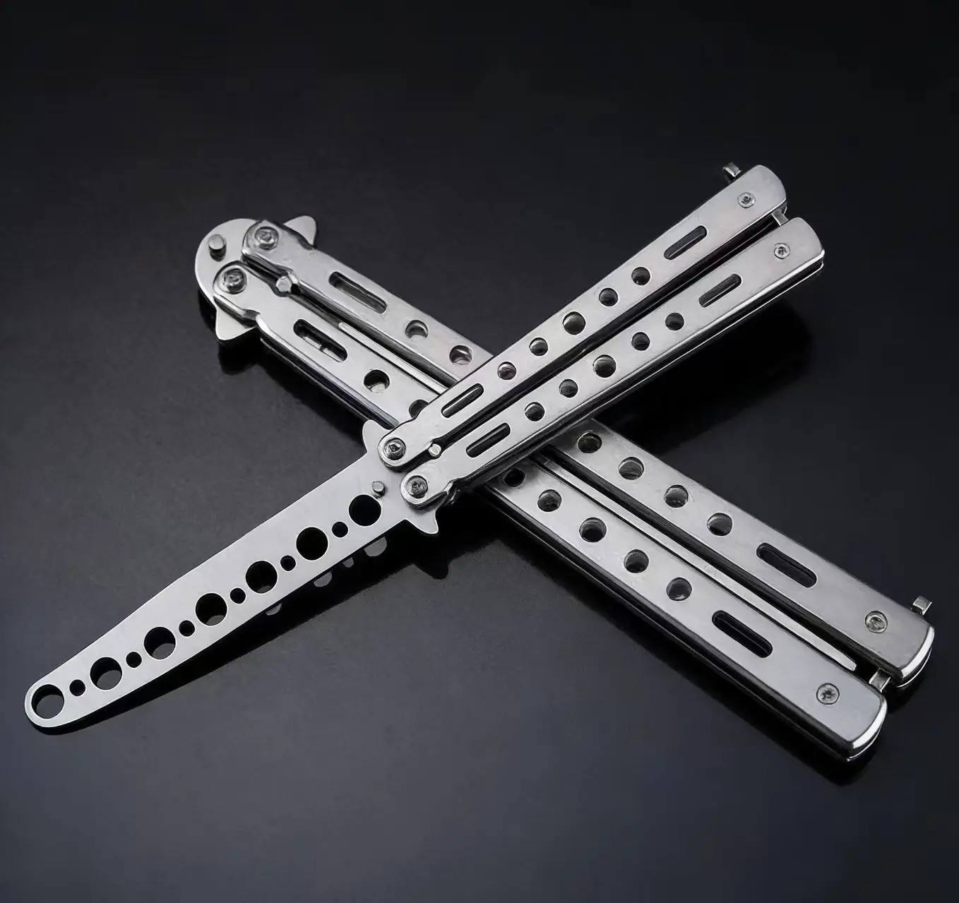 Portable Steel Metal Folding Butterfly Martial Arts Practice Tool for Flipping Tricks image 4