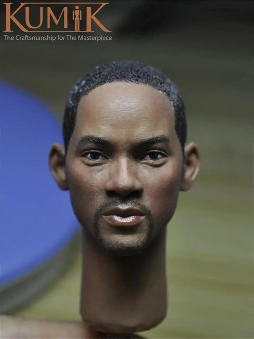 For Sale 1/6 KUMIK KM15-36 Handsome Guy Smith Head Sculpt Carving PVC Material Accessories For 12