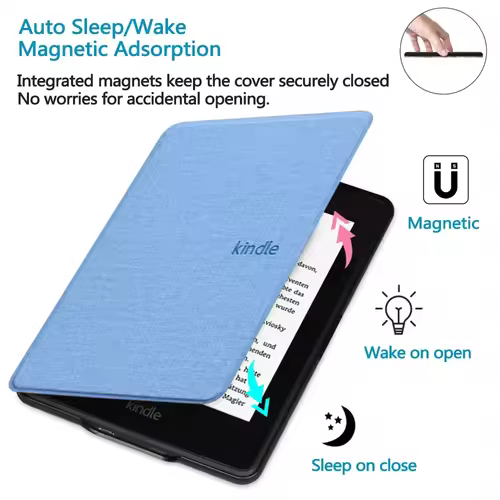 Case for Kindle 2024 2022 2021 Paperwhite Colorsoft 1 2 3 5 6 10th 11th 12th Generation 6 6.8 7 Inch Magnetic Pouch Cover Shell - Image 3