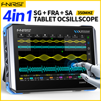 FNIRSI DPOS350P 4in1 Tablet Oscilloscope 2 Channel 350MHz Signal Generator 50MHz, Spectrum Analyzer, Frequency Response Analyzer
