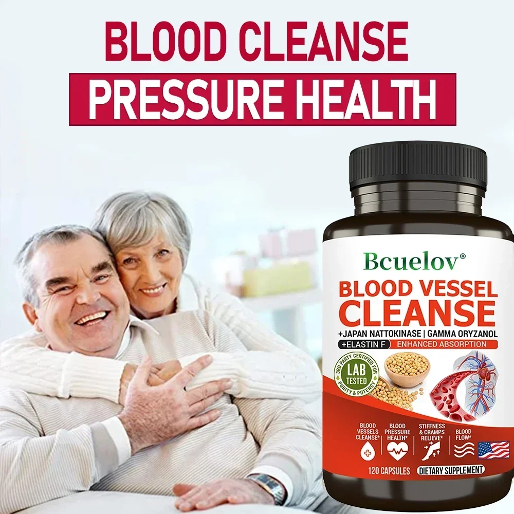 Vascular Cleansing Capsules - Contains Japanese Nattokinase, Which Helps Blood Circulation and Blood Vessel Flexibility