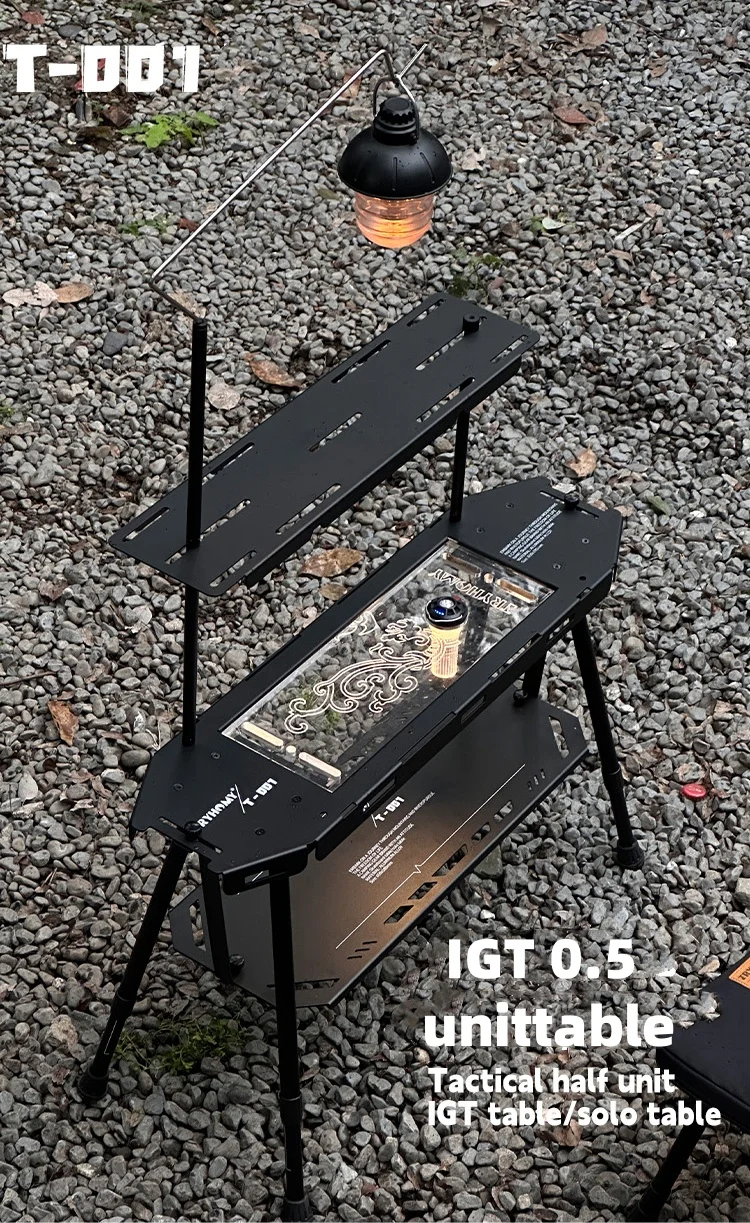Tryhomy IGT 0,5 Einheit Campingtisch Aluminiumlegierung Doppelschichtiger IGT-Tisch Erweiterbarer taktischer Tisch für eine Person – Detail 2