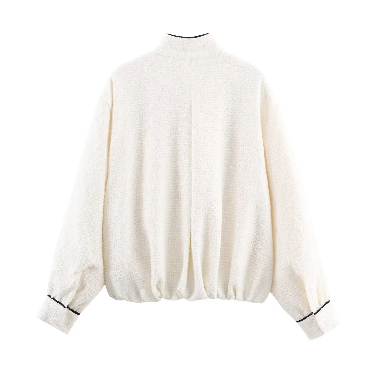 Damen-Winter-Pilotenjacke mit Stehkragen und Farbblockbesatz, modischer, lässiger, langärmliger, vielseitiger Mantel mit Stretchsaum