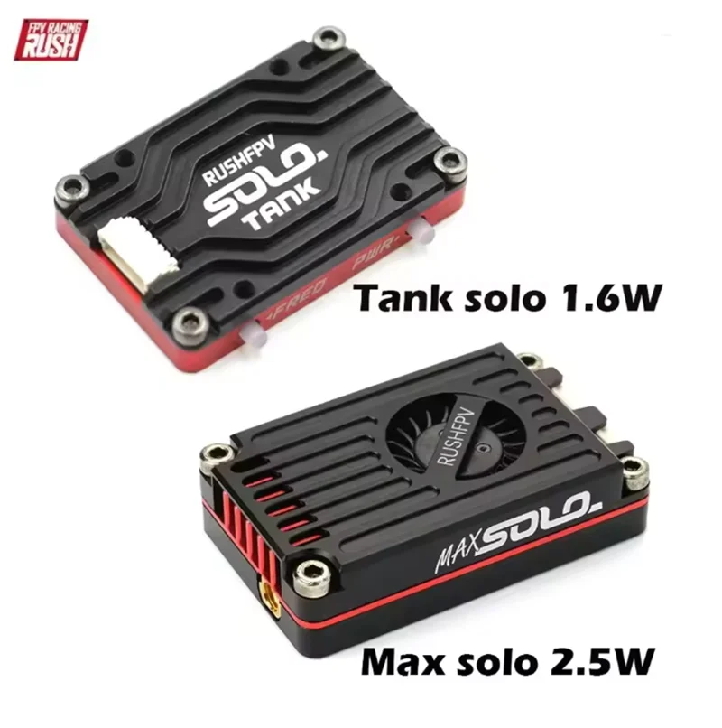Rush tank max solo 2.5w 5.8ghz fpv transmissor de vídeo vtx 48ch longo alcance para drones rc aeronaves de asa fixa diy com escudo cnc