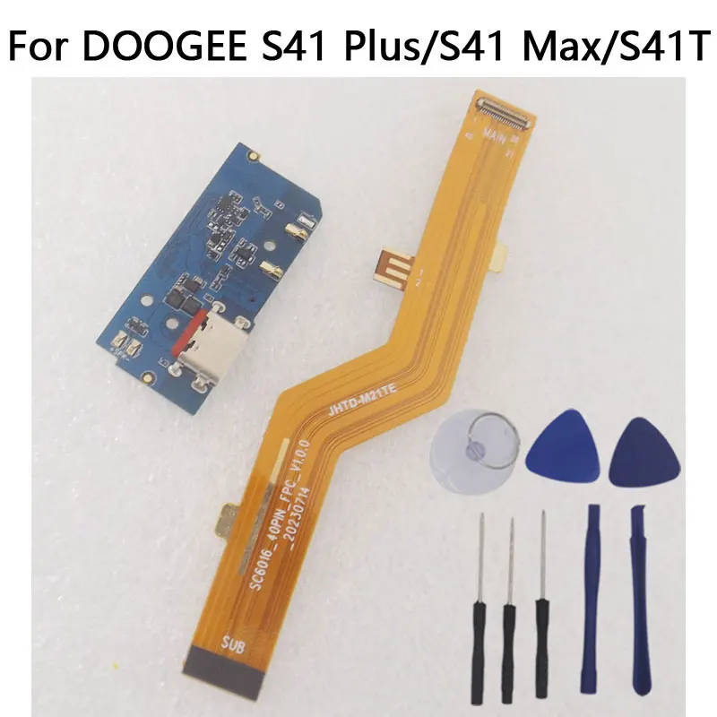 New Original DOOGEE S41T S41 Max S41 Plus USB Board Base Charge Port Board Mic With Main FPC For For DOOGEE S41 Max Smart Phone