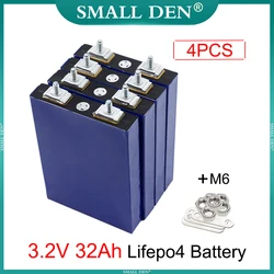 4PCS 3.2V 32Ah LiFePO4 Battery Grade A 3.2V Cell DIY 12V24V36V Solar E-vehicle Motorcycle Tricycle Inverter Car motor Power tool