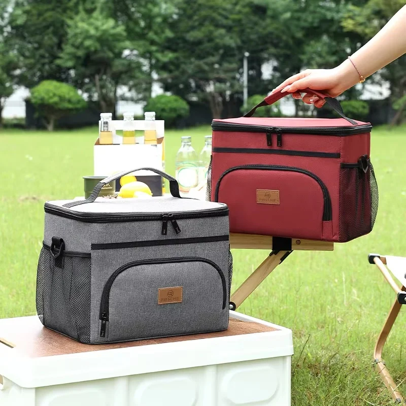 

2025 Outdoor Portable Picnic Cooler Bag PEVA Waterproof Camping Bag Beer Insulated Sling Bag Camping Gear