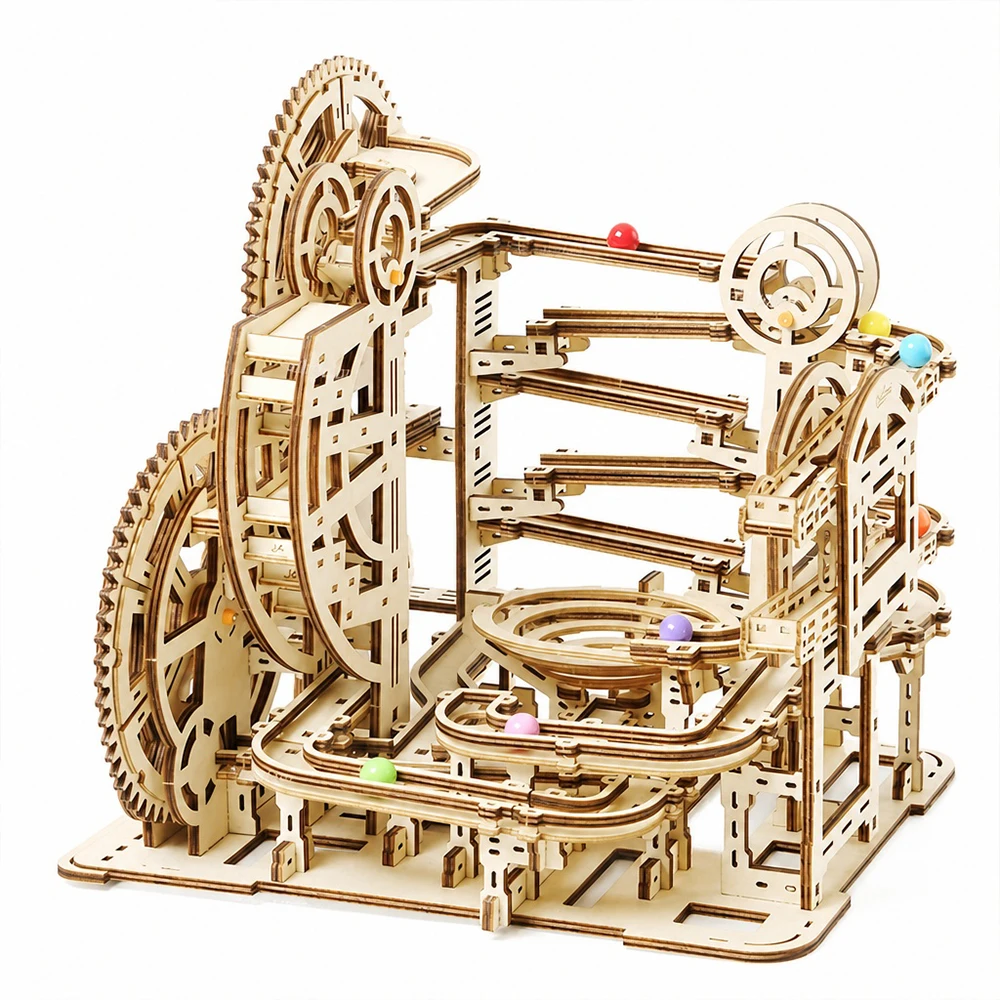 Drewniane puzzle 3D, zestawy modeli do składania, tory kulkowe, puzzle mechaniczne, zabawki do samodzielnego montażu, zabawki edukacyjne STEAM dla nastolatków i dorosłych, prezent. — 2