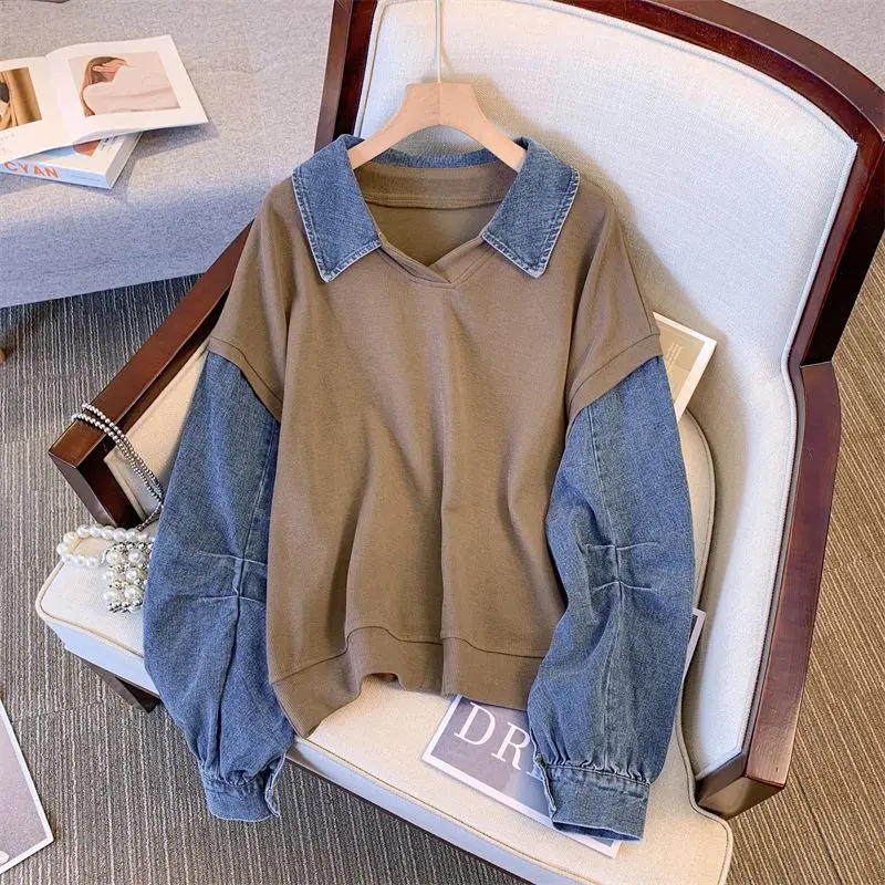 بلوزات نسائية مخططة بغطاء للرأس وسحّاب لطلاب المدارس المتوسطة Preppy متعددة الكتف وقاعدة قصيرة وأكمام للمراهقين