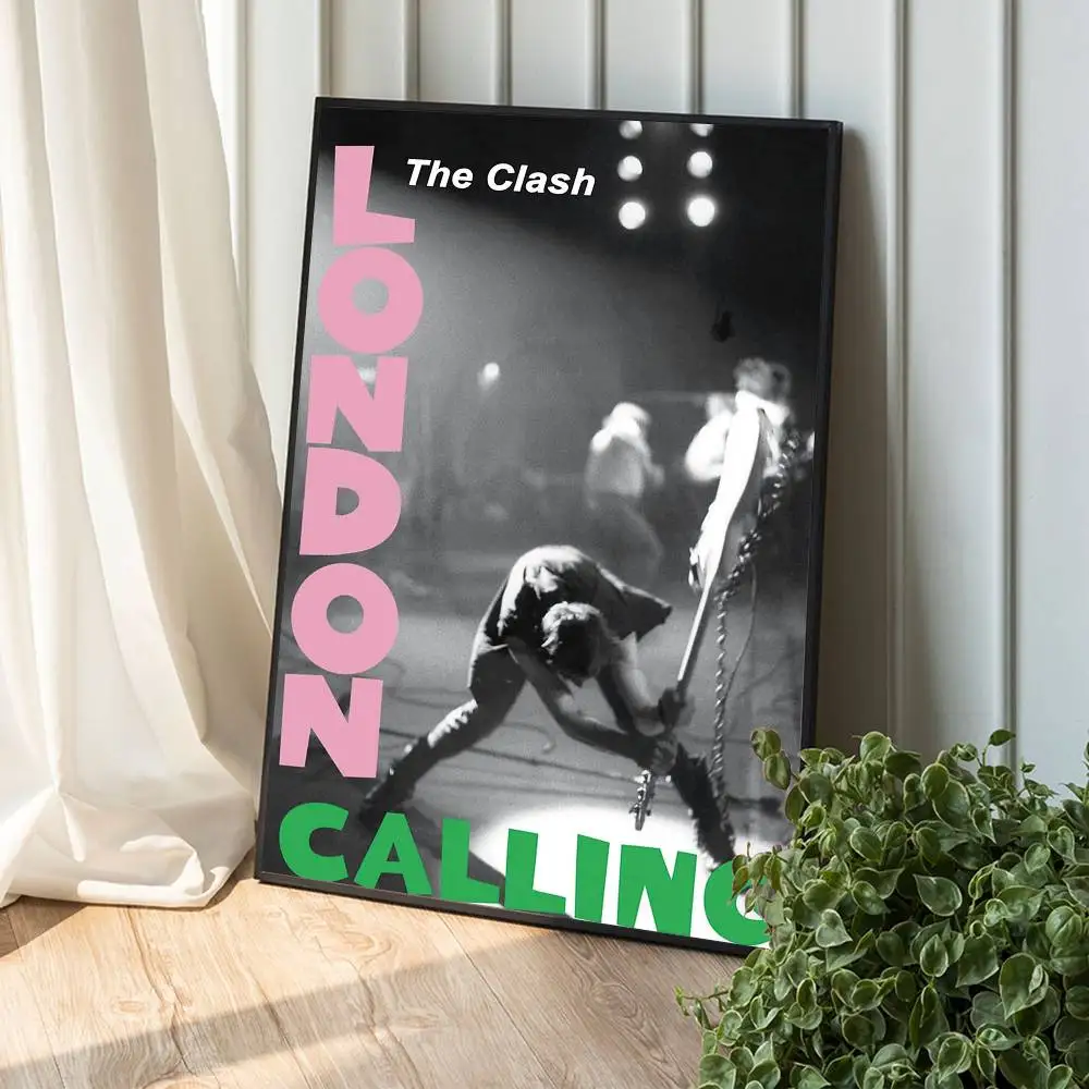 كلاش ذا باند ورق أبيض ملصق يتوهم الجدار ملصق لغرفة المعيشة زخارف للحانات ديكور ملصقات جدار الفن #5