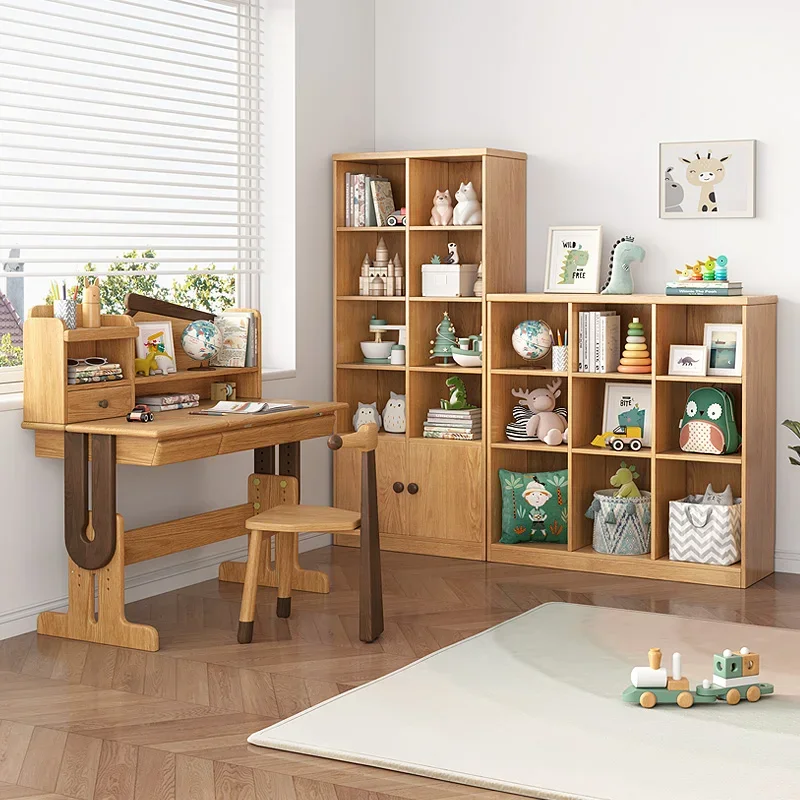 Children's Bookcase Floor Storage Cabinet Living Room Multi-Layer Display Stand Modern Bookshelf Light Luxury Storage Rack