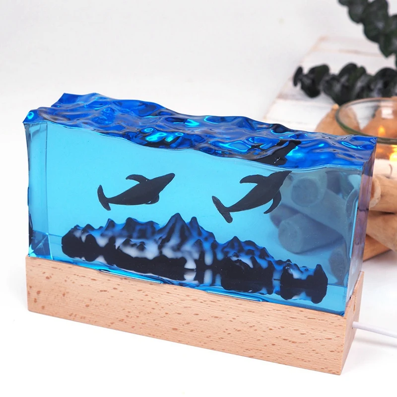 1Set Mountain Sea Wave Sea Water Surface Mirror Silicone Mold DIY Crystal Epoxy Resin Mold