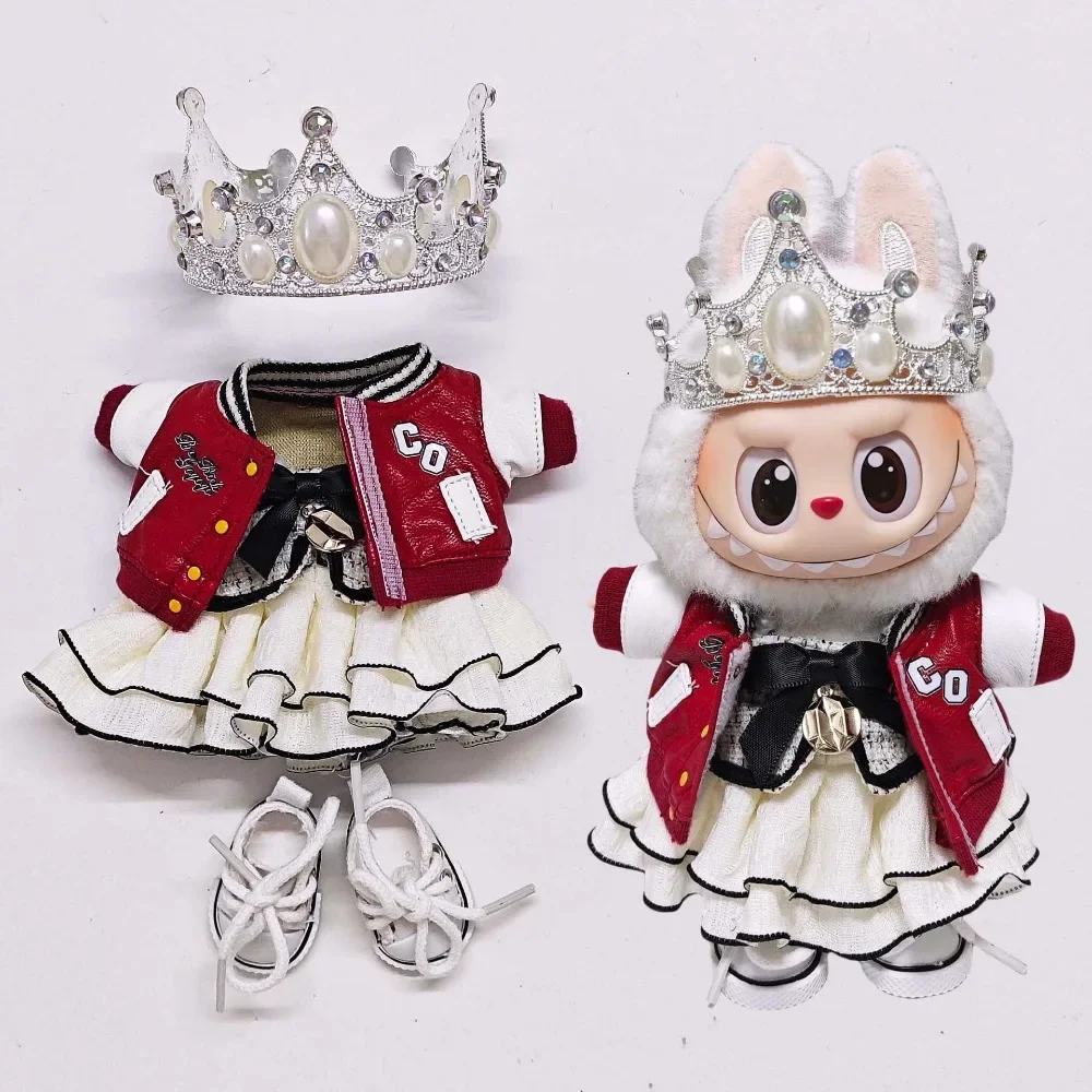 For 15/17cm Labubu Doll Clothes Outfit Baseball Uniform Dress Up DIY Gift Dolls Accessories Sitting Party Game DIY Gift Toys