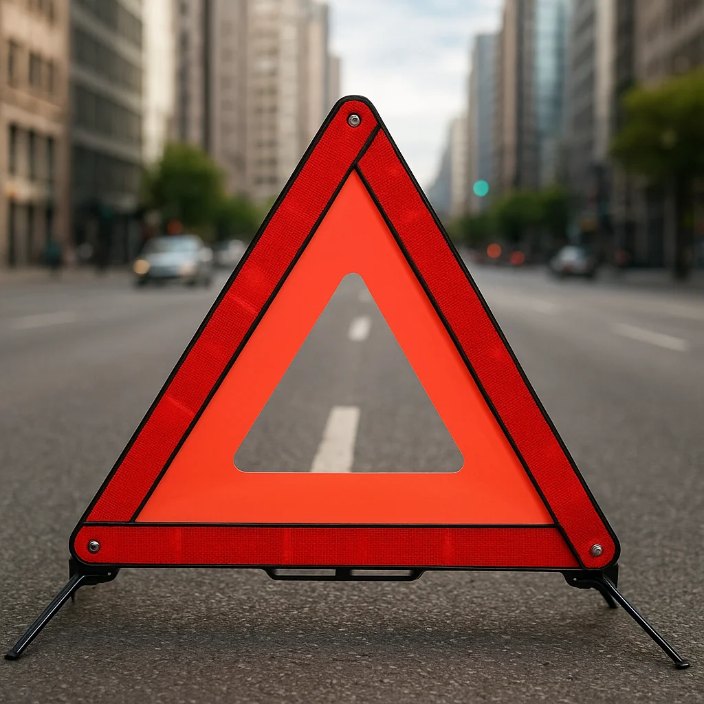

Складной аварийный треугольник с высокой светоотражающей способностью — автомобильный предупреждающий знак, сертифицированный DOT для придорожных полом и опасности