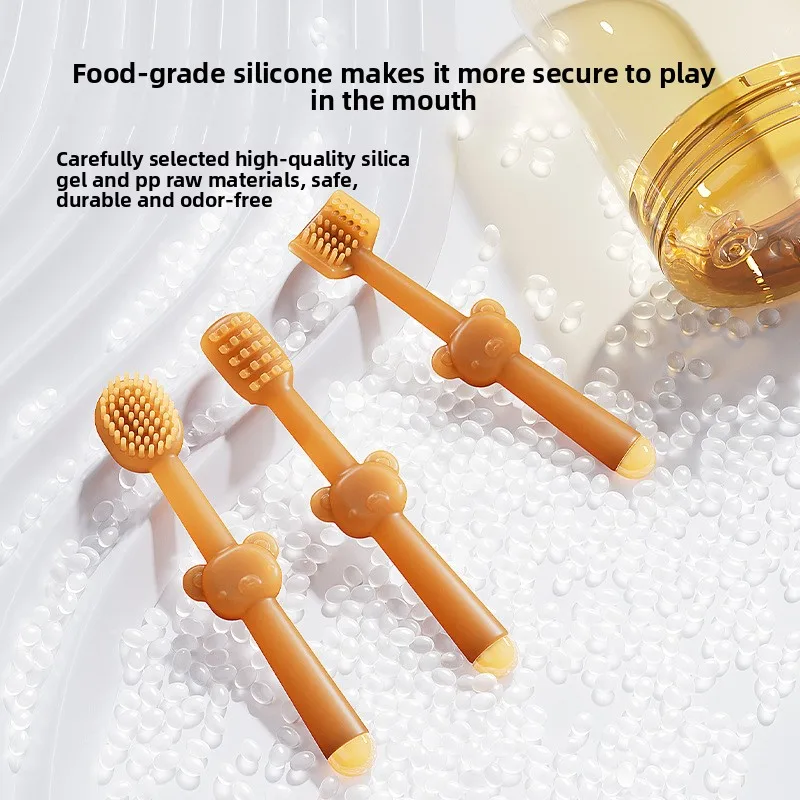 3pcs/set Pet Toothbrush Purple Cat Silica Gel Brush Clear Up Bad Breath Tartar Teeth Care Dog Cat Cleaning Mouth Dogs Supplies