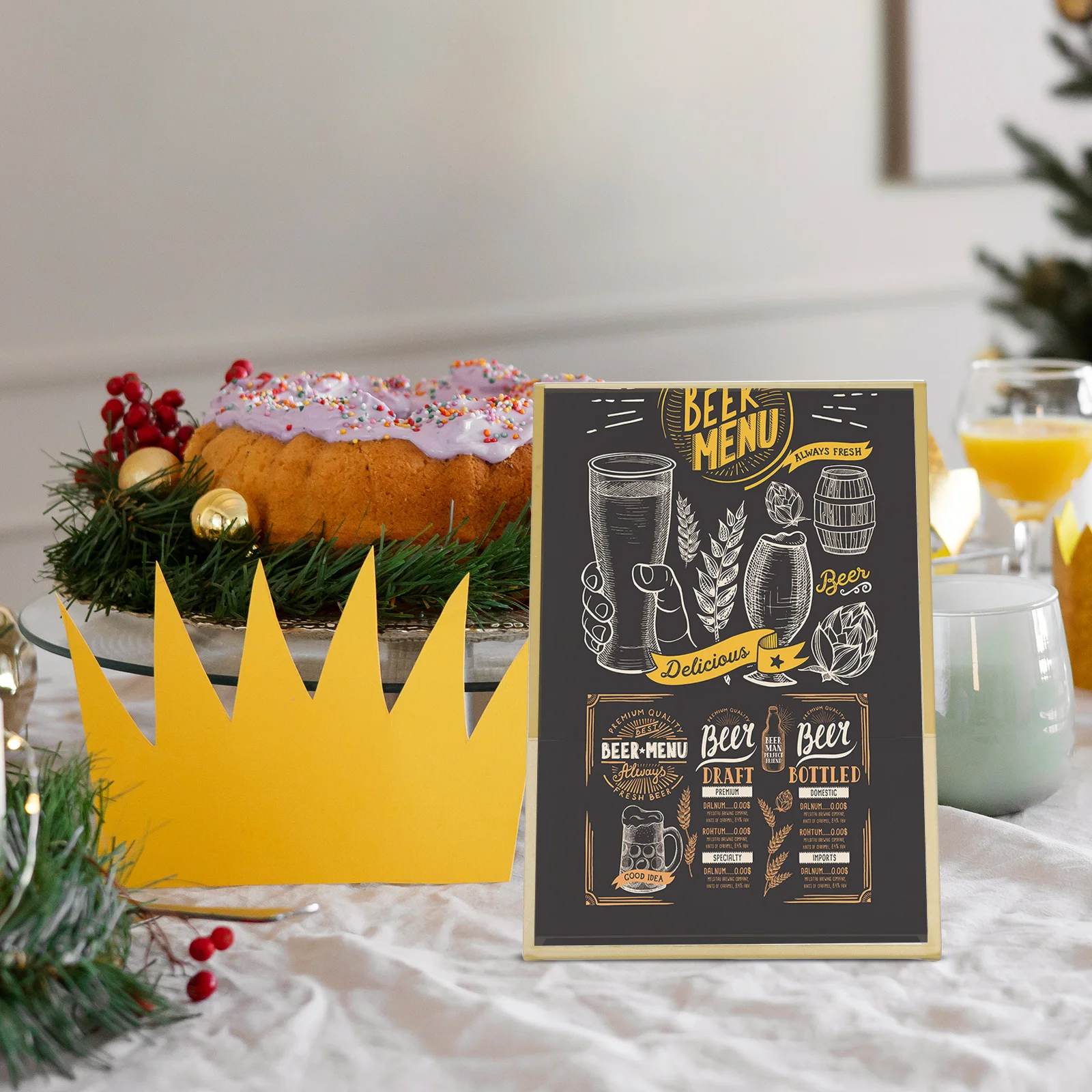 6 قطعة الاكريليك واضح L شكل تسجيل 10.2X15.2 سنتيمتر الذهب الإطار الجدول العلوي عرض موقف مزدوجة الجانب ورقة الطيارة القائمة حامل صور ل #4