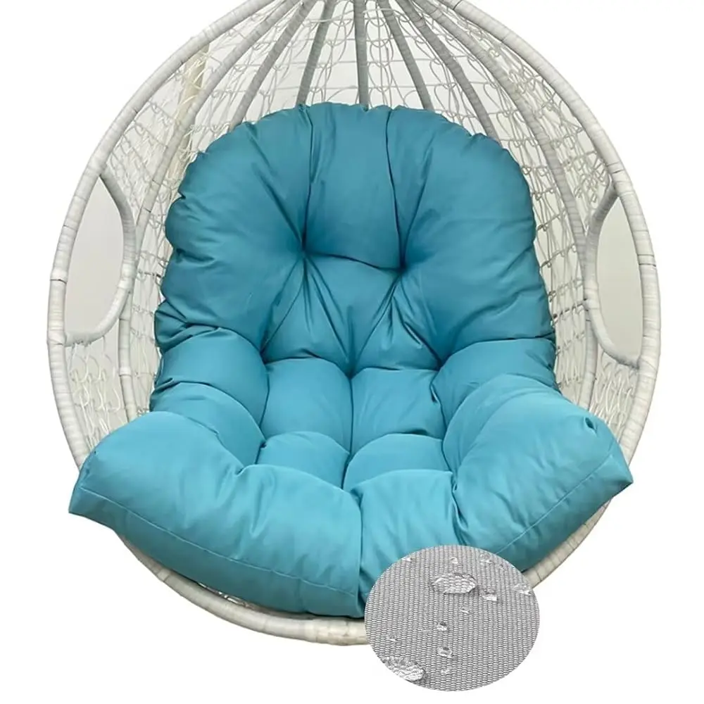 

Blue Egg Chair Cushion Replacement Outdoor Egg Swing Chair Cushions Thi Hammo Basket Chair Pads For Garden Patio,47""*35""